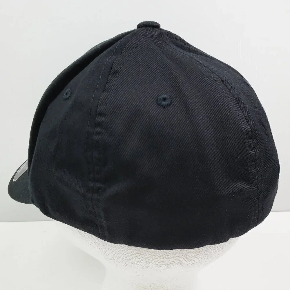 Flexfit Blank Black Hat 6277 Combed Twill Cap Men's L/XL New